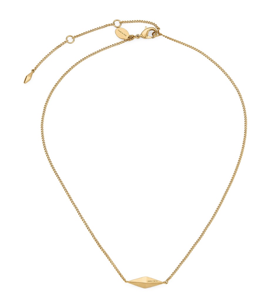 Jimmy Choo diamond fine chain necklace gold-tone - British product
