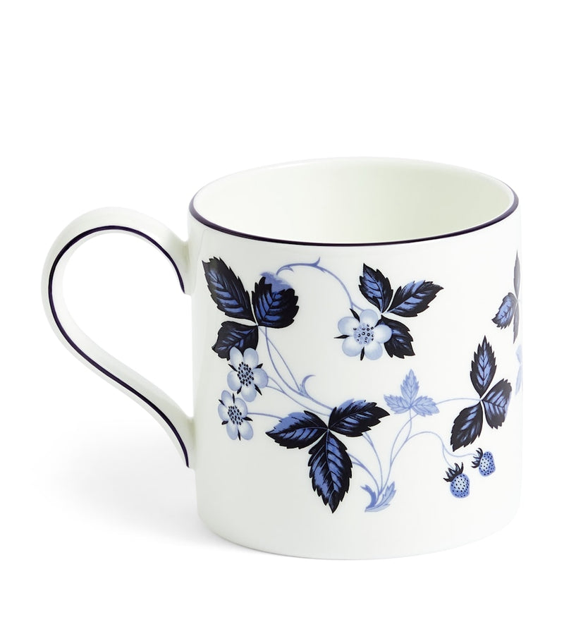 Wedgwood Wild Strawberry Inky Blue mug (British brand)