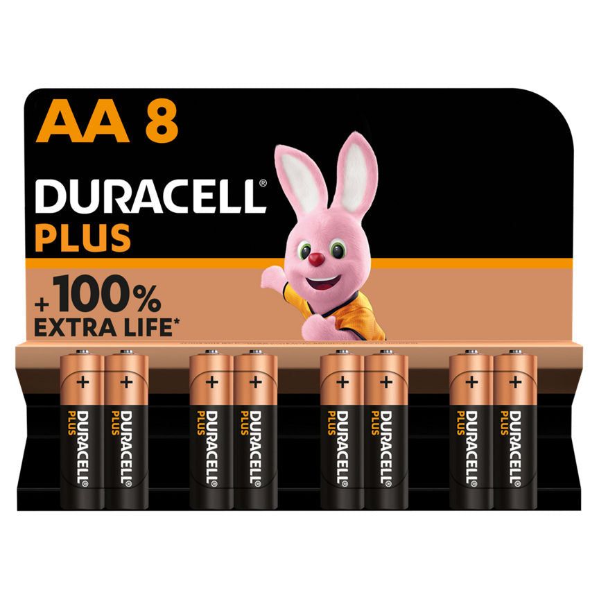 Duracell Plus Alkaline AA Batteries, pack of 8