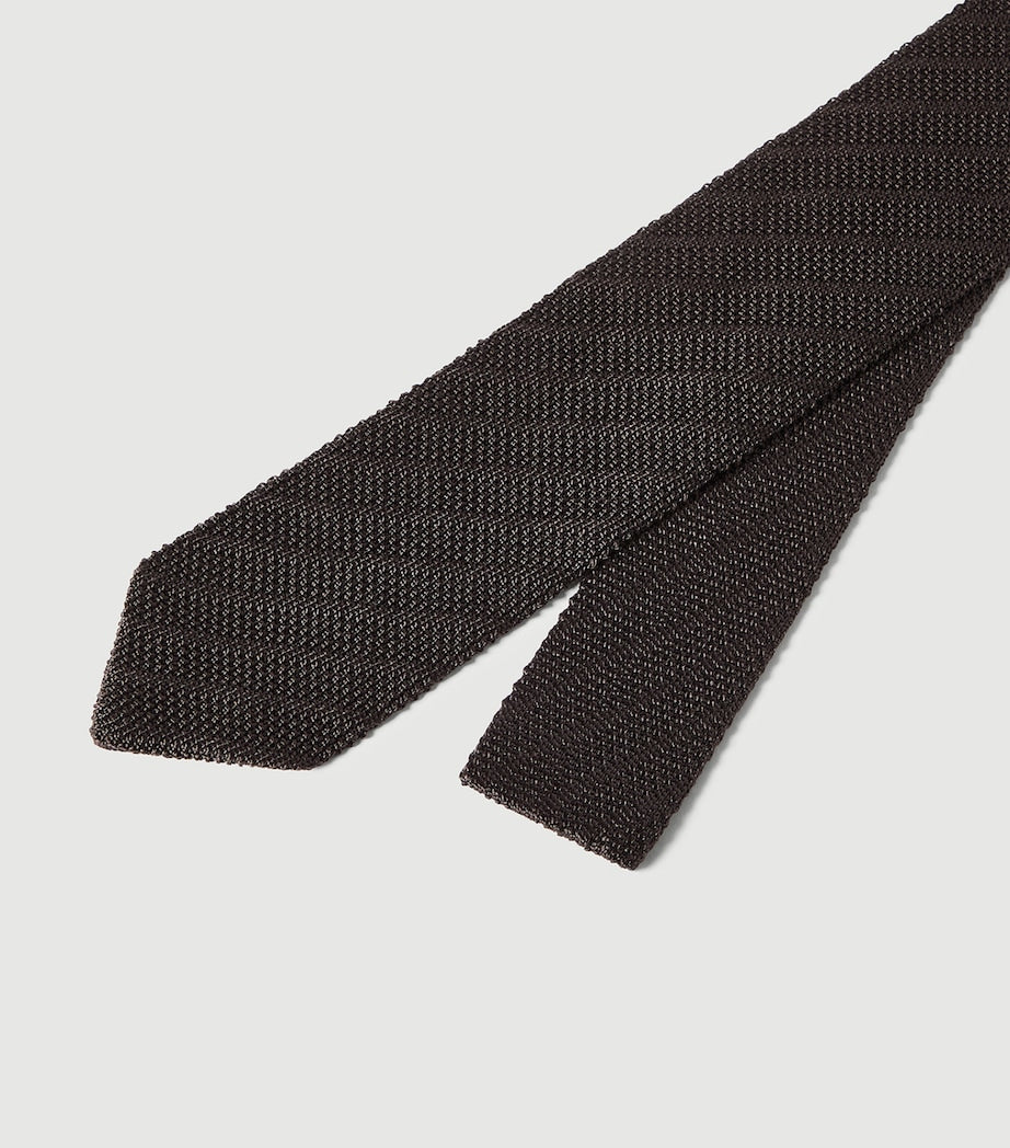 Brunello Cucinelli silk tie regimental stripe 150cm, UK version