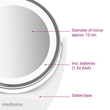 Medisana CM 835 cosmetic mirror with 5x magnification, UK version