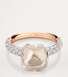 Pomellato Nudo Classic ring rose gold diamond topaz, imported from the UK