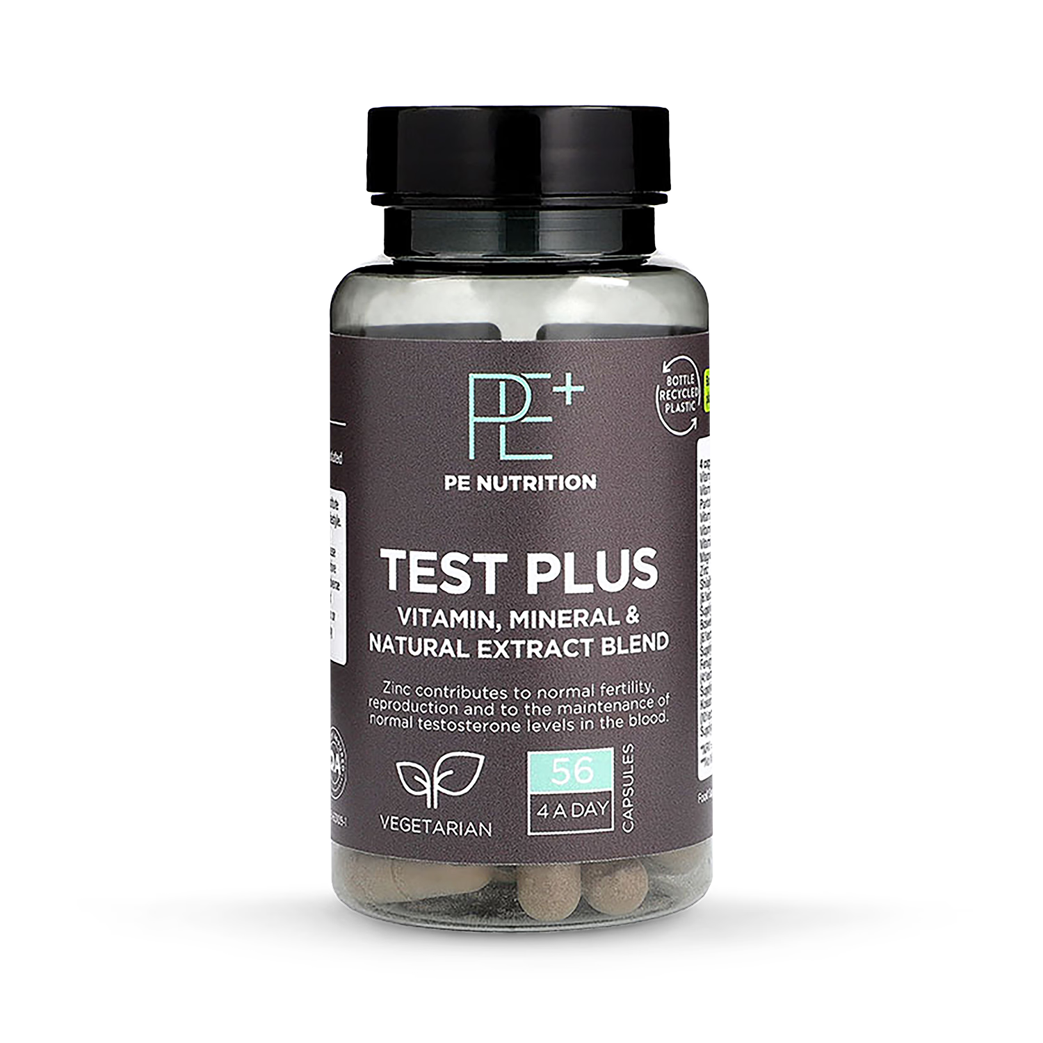 PE Nutrition Test Plus supplement 56 capsules, imported from the UK