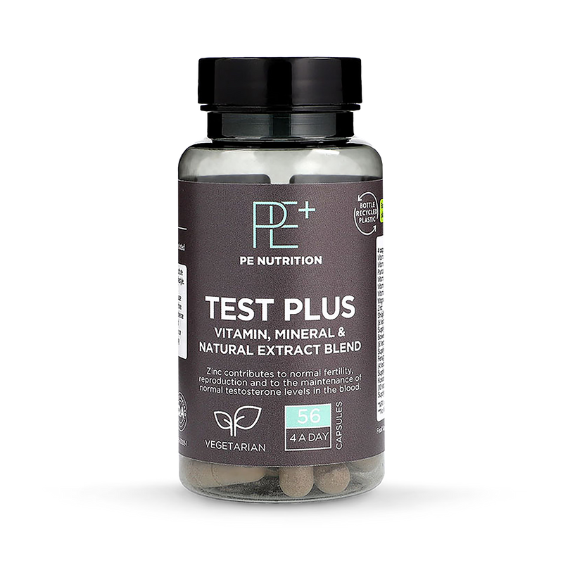 PE Nutrition Test Plus supplement 56 capsules, imported from the UK