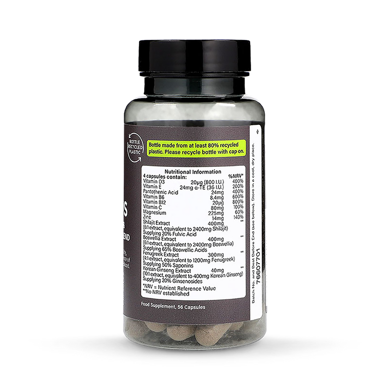 PE Nutrition Test Plus supplement 56 capsules, imported from the UK