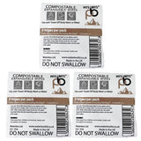 Pits & Bits compostable expanding wipes triple pack - British product