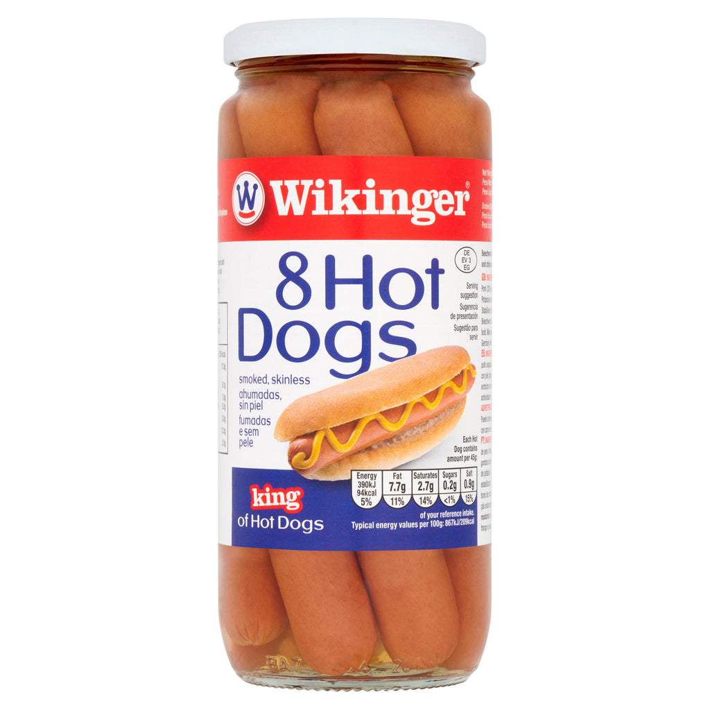 Wikinger 8 Hot Dogs Bockwurst Style in Brine 550g