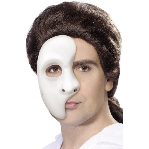 Smiffys white phantom half mask - British product