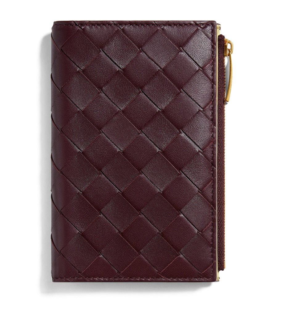 Bottega Veneta medium leather Intrecciato bifold wallet (British brand)