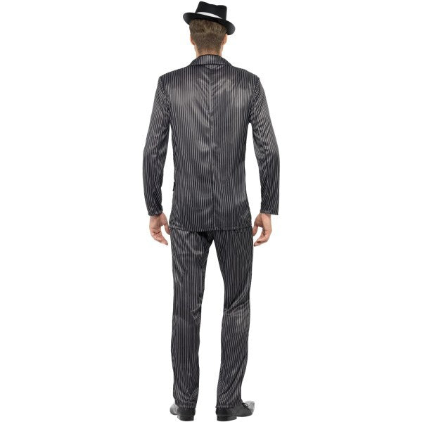 Smiffys gangster costume black pinstripe, imported from the UK