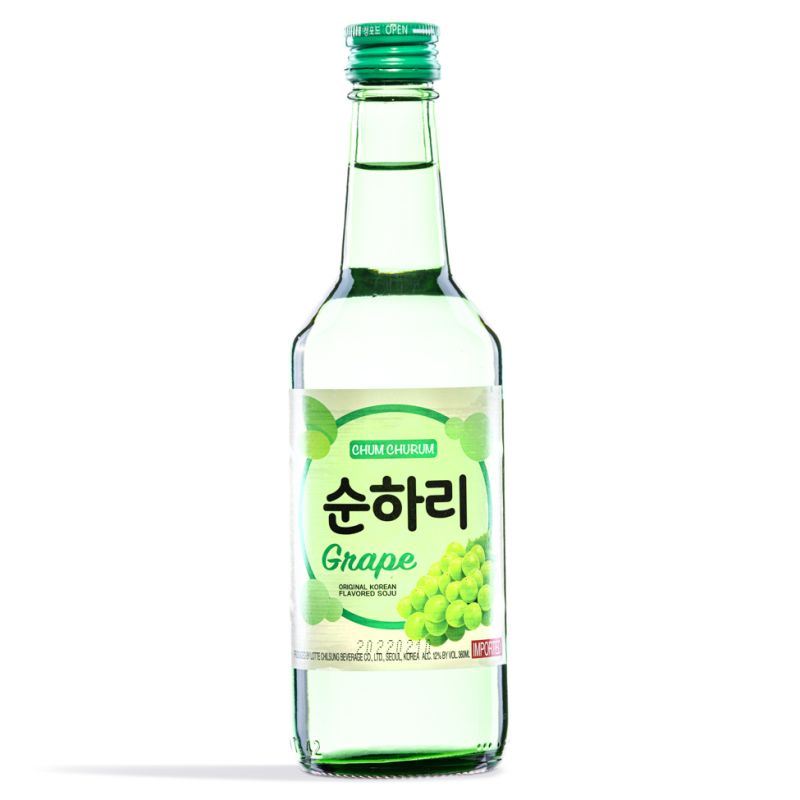 Chum Churum grape soju (12% ABV), imported from the UK