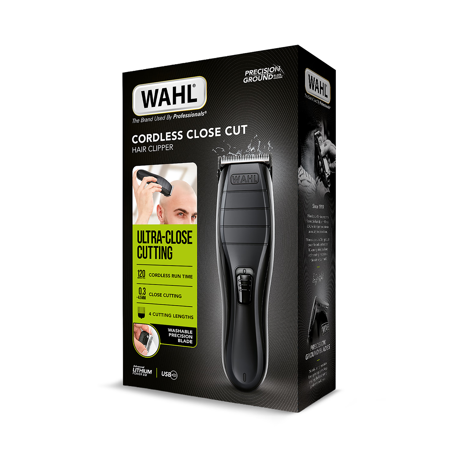 Wahl cordless close cut hair clipper - British product