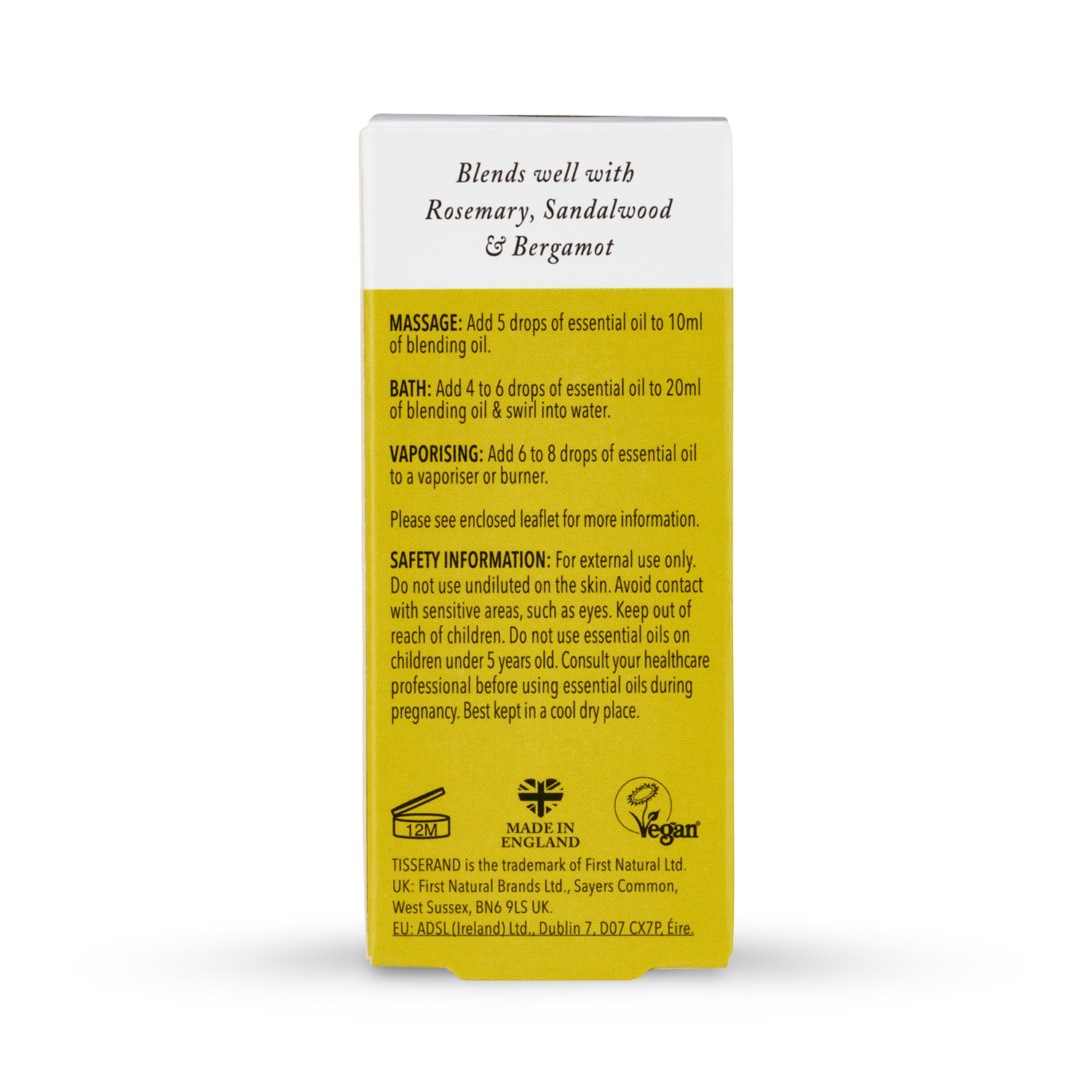 Tisserand Cardamom Pure Essential Oil 9ml - British product