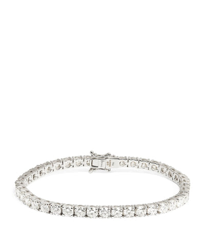 Harrods Harrods White Gold and Diamond Tennis Bracelet (8.00ct)- Buy online at McGrocer