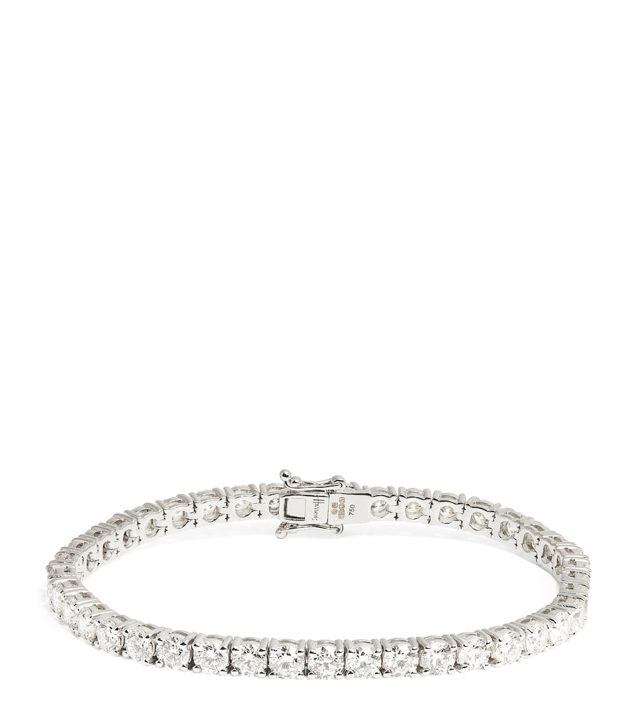 Harrods white gold diamond tennis bracelet 8.00ct, imported from the UK