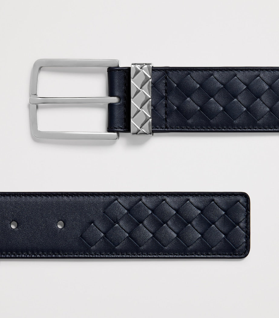 حزام Bottega Veneta Intrecciato من الجلد - منتج بريطاني