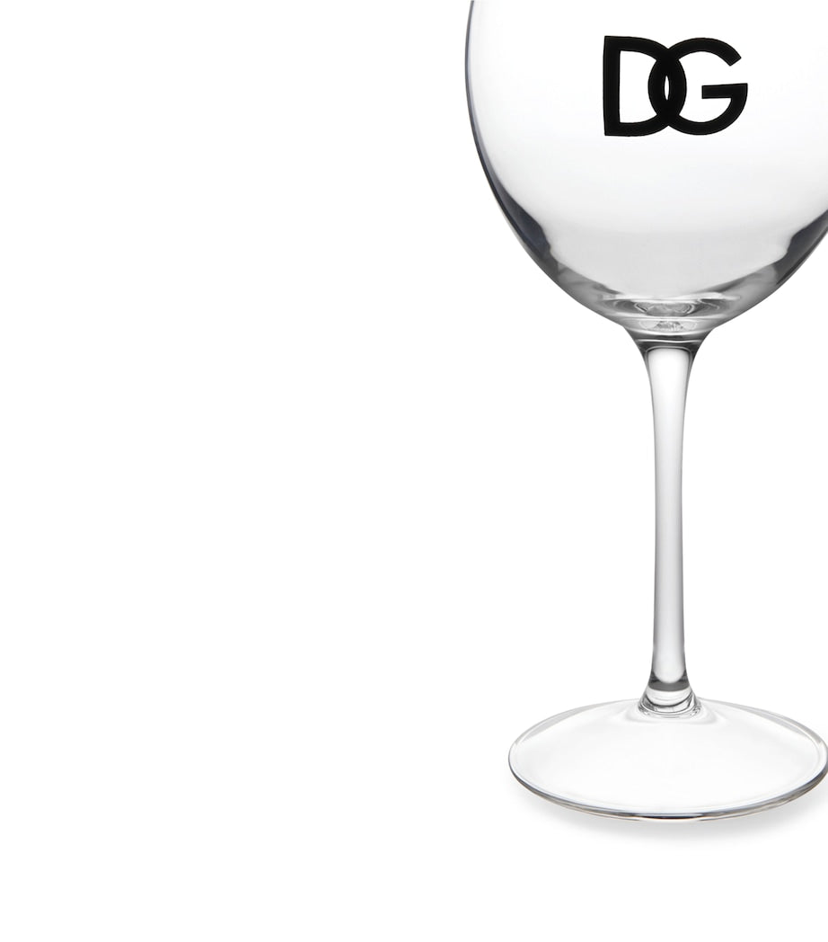 Dolce&Gabbana Casa set of two DG Millennials logo wine glasses - British product