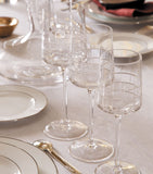 Christofle Graphik crystal white wine glasses set of 2 170ml - British product
