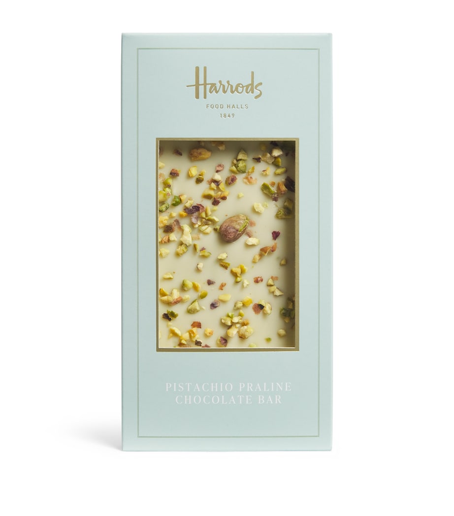 Harrods pistachio-filled white chocolate bar 123g, UK version