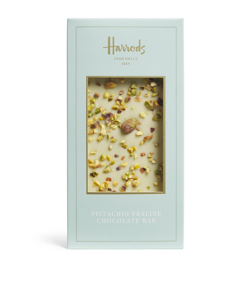 Harrods pistachio-filled white chocolate bar 123g, UK version