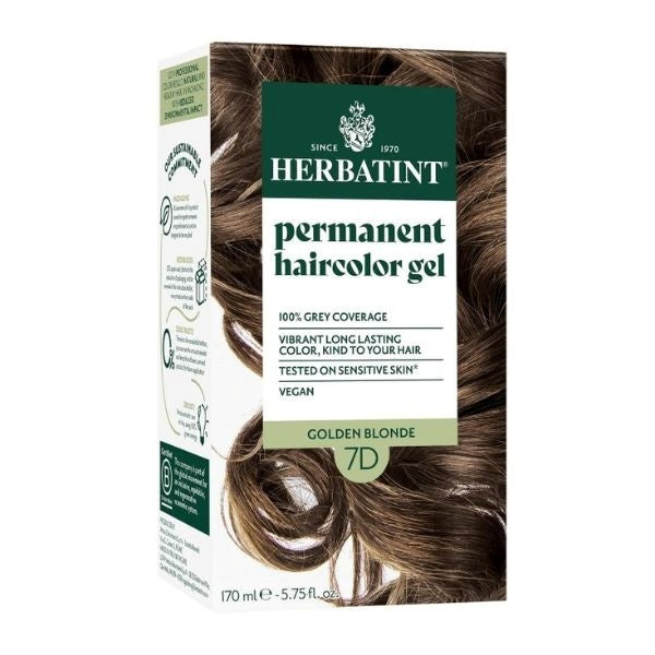 Herbatint hair colour Golden Blonde 7D - British product