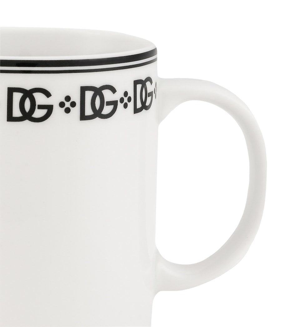 Dolce&Gabbana porcelain mug with monogram design 250ml capacity - British product