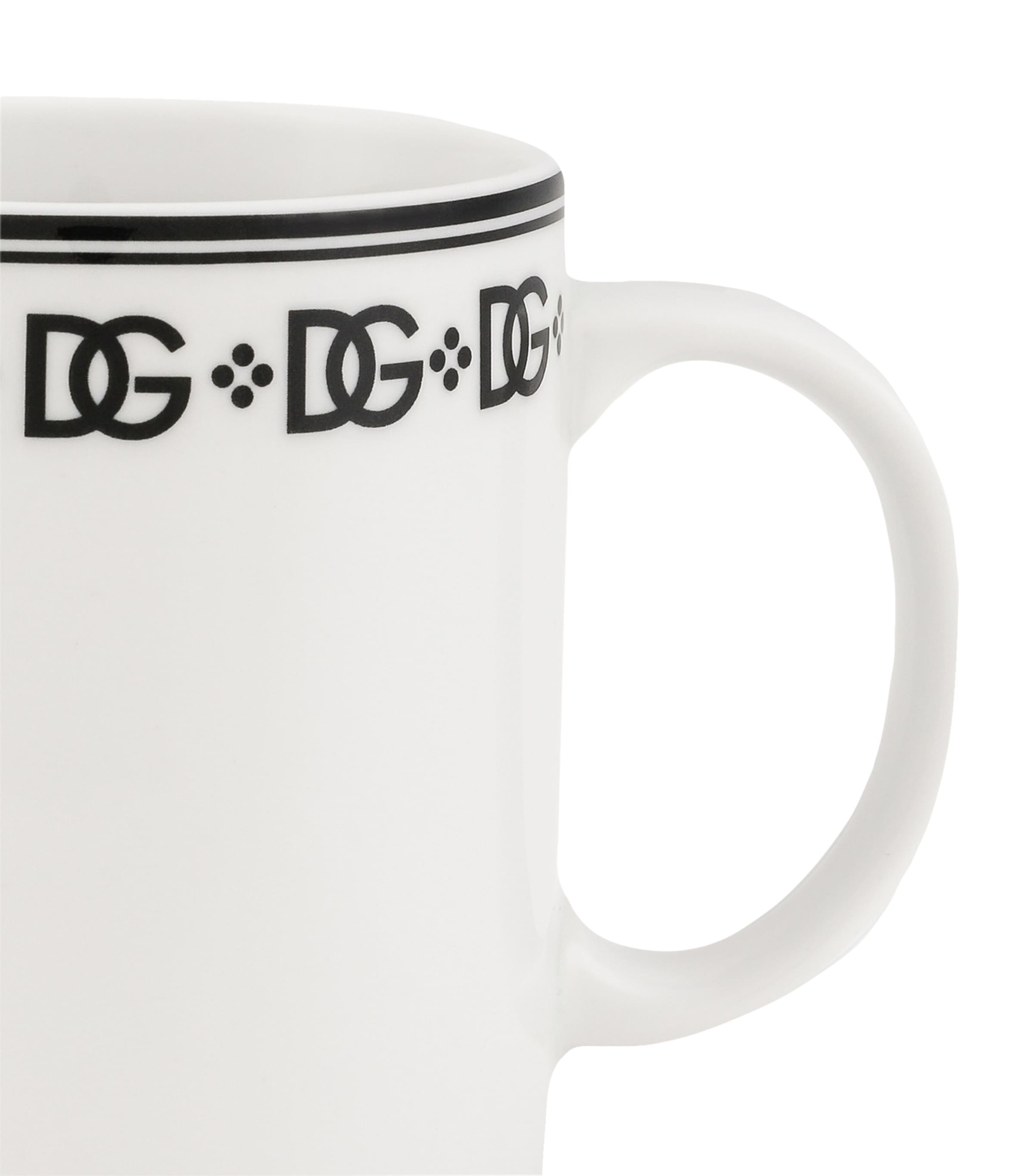 Dolce&Gabbana porcelain mug with monogram design 250ml capacity - British product