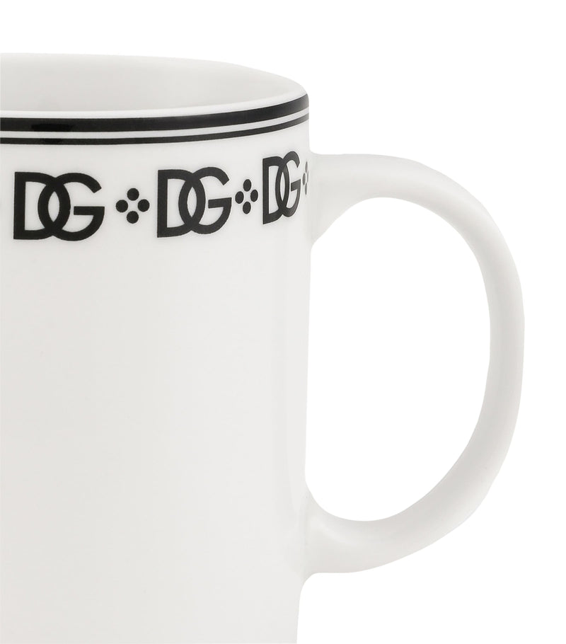 Dolce&Gabbana porcelain mug with monogram design 250ml capacity - British product