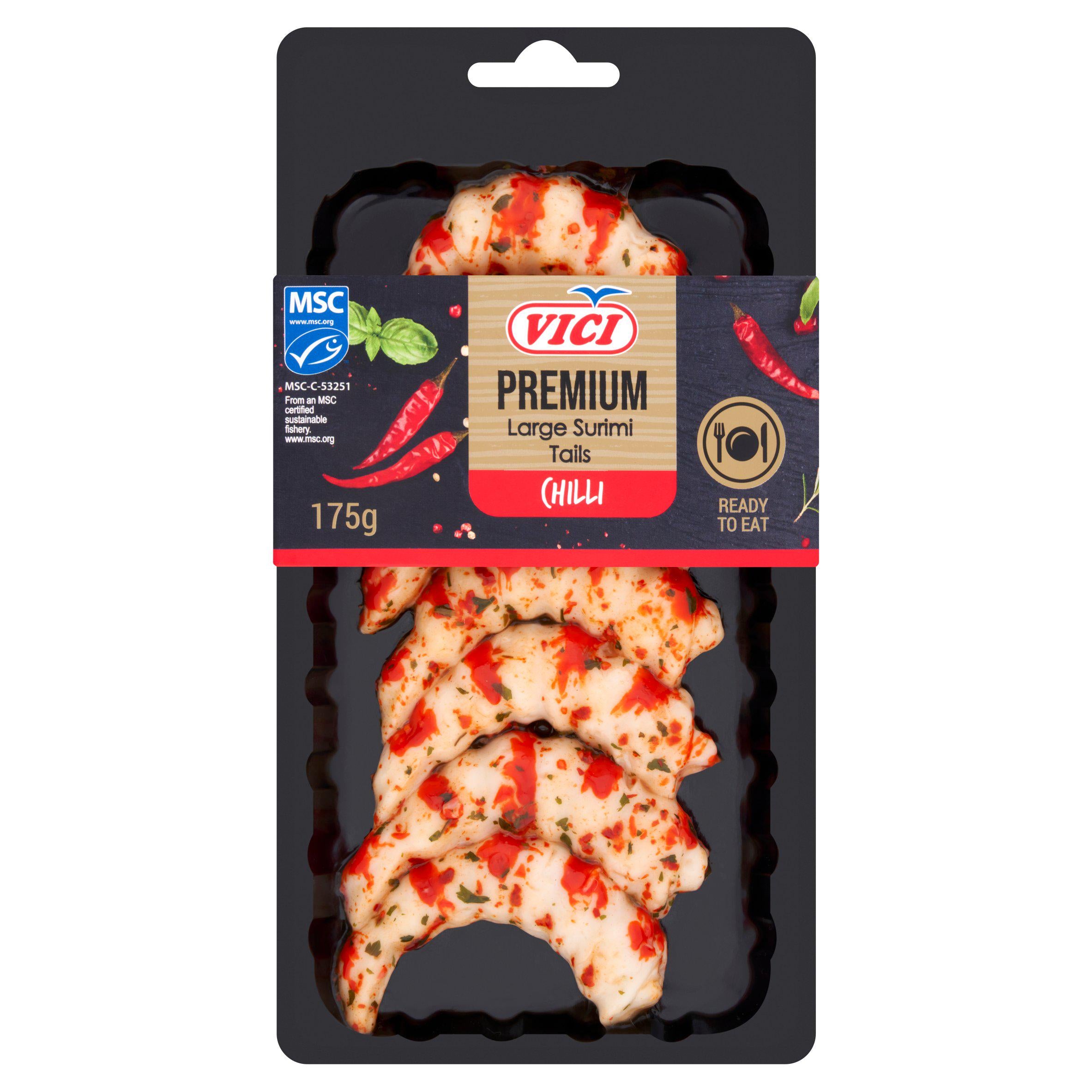 Vici Premium Chilli Large MSC Surimi Tails 175g (Ready to Eat) GOODS Sainsburys   