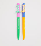 Harrods ballpoint pen with bright colours and twist mechanism (British brand)