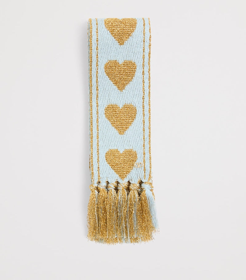 Valentino Garavani Antibes metallic scarf 180cm - British product