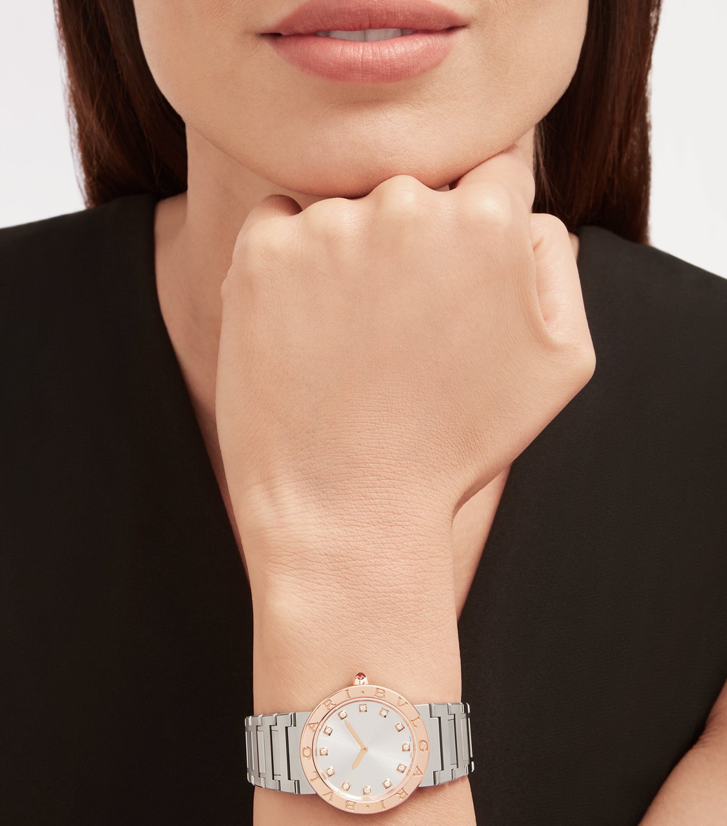 Bvlgari BVLGARI watch stainless steel rose gold 33mm, UK version