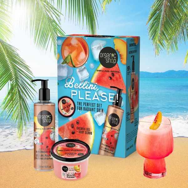 Organic Shop Bellini Please body care gift set 280ml 100ml, imported from the UK
