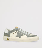 Golden Goose leather sneakers for children with star appliqué and smiley face sole, UK version
