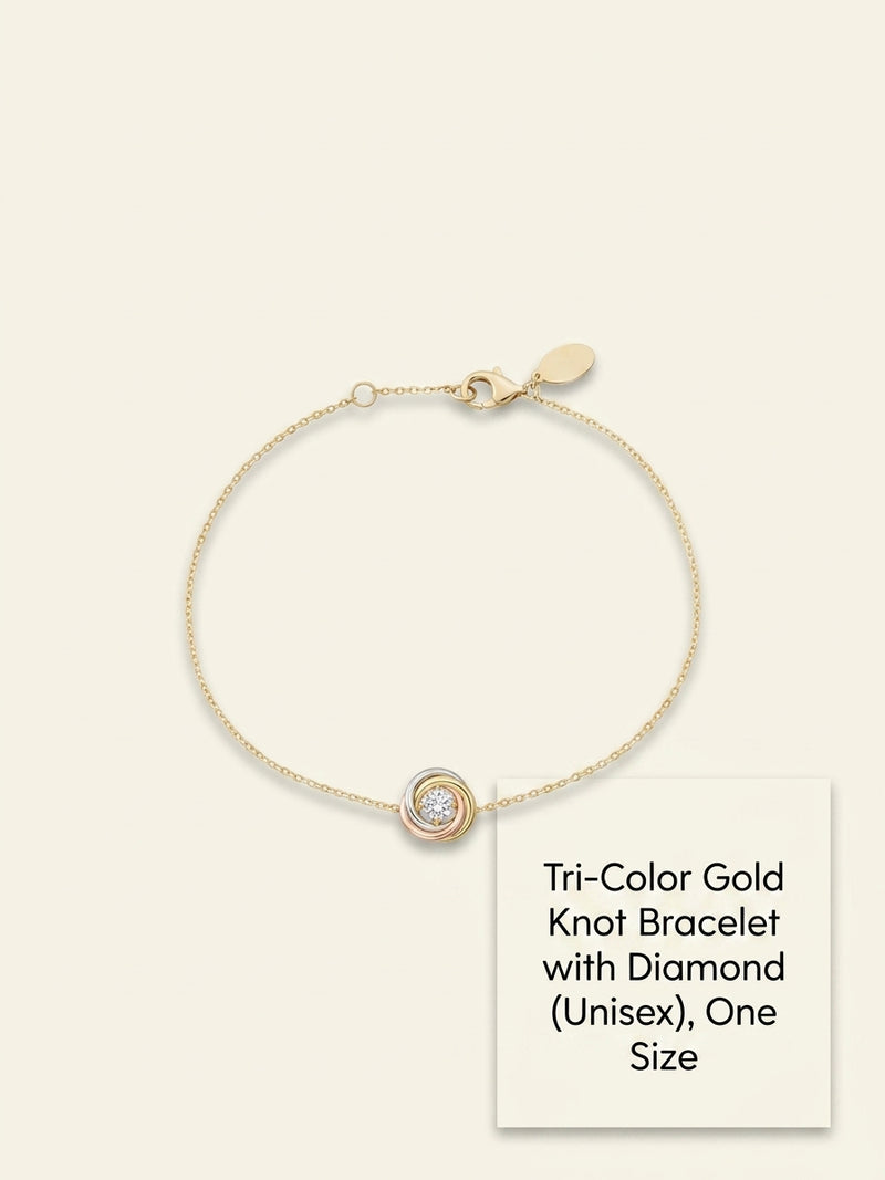 Cartier Trinity bracelet 18ct tri-colour gold 0.17ct diamond, imported from the UK