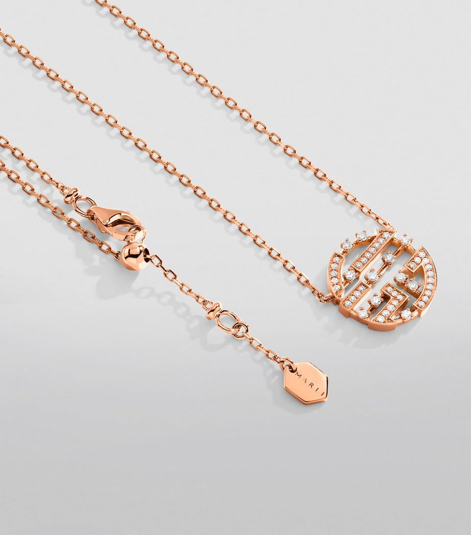MARLI New York rose gold diamond necklace (British brand)
