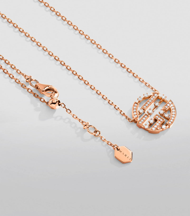 MARLI New York rose gold diamond necklace (British brand)