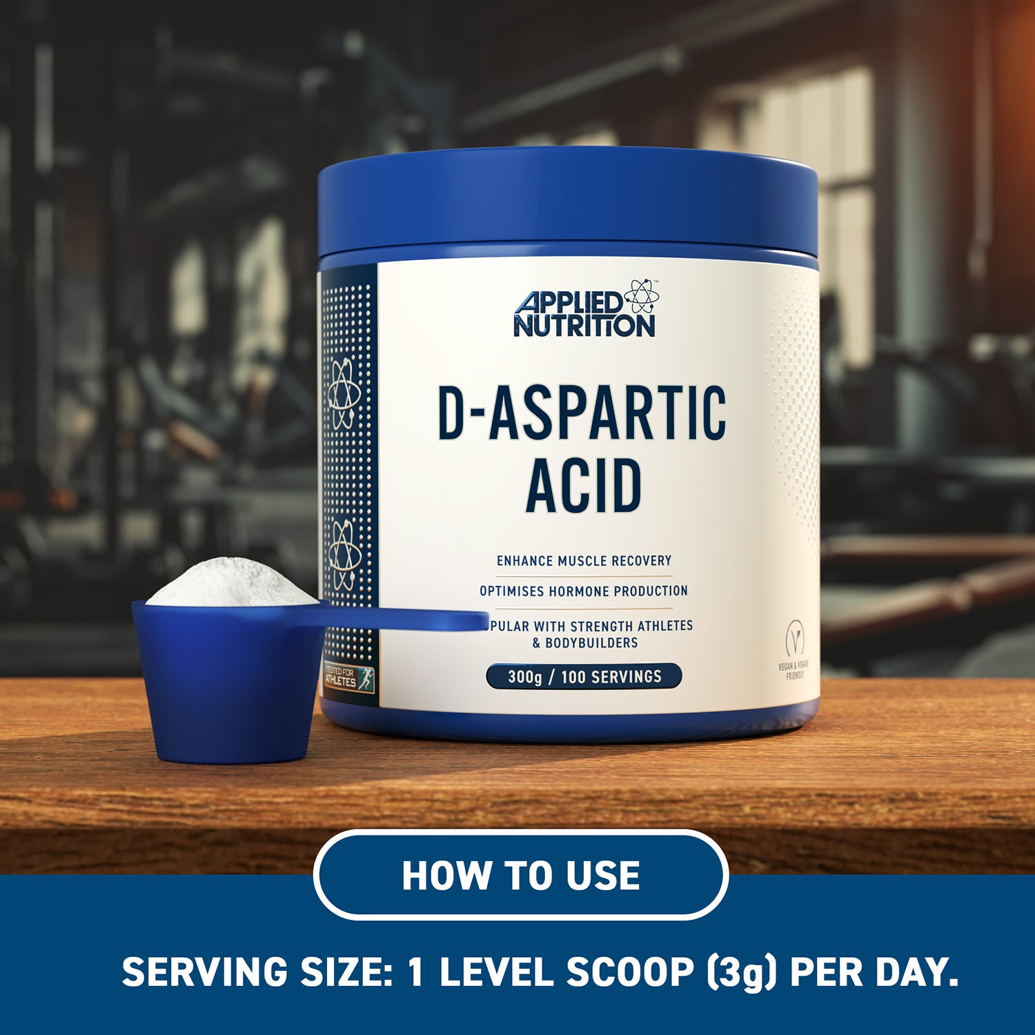 Applied Nutrition D-Aspartic Acid Powder 300g - British product
