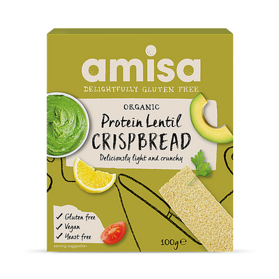 Holland & Barrett Amisa Organic Protein Lentil Crispbread 100g- Buy online at McGrocer