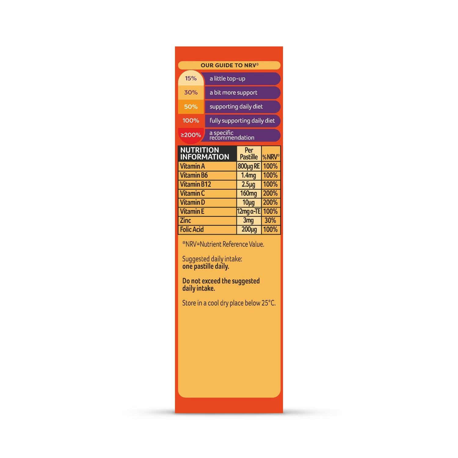 Bassetts Vitamins adult immune support multivitamins orange and pomegranate 30 pastilles (British brand)