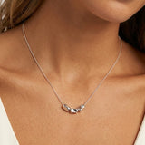 MUCHV sterling silver spinning pendant necklace 40cm chain - British product