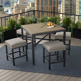 Agio Winlock 5 Piece Woven High Dining Set + Cover