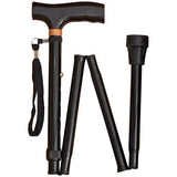 Aidapt Extendable Black Walking Cane with Strap