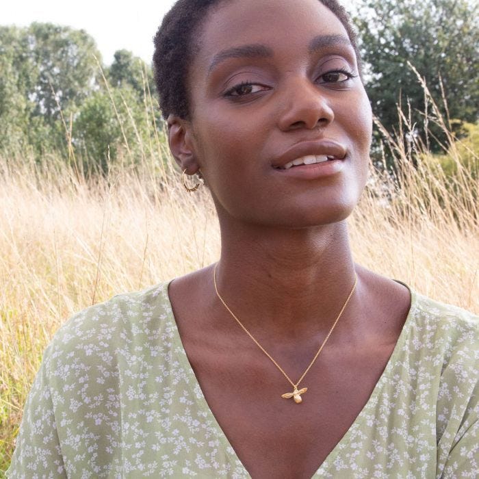 Alex Monroe baby bee necklace gold, imported from the UK