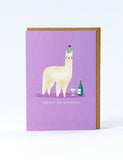 Alpaca The Prosecco Birthday Card