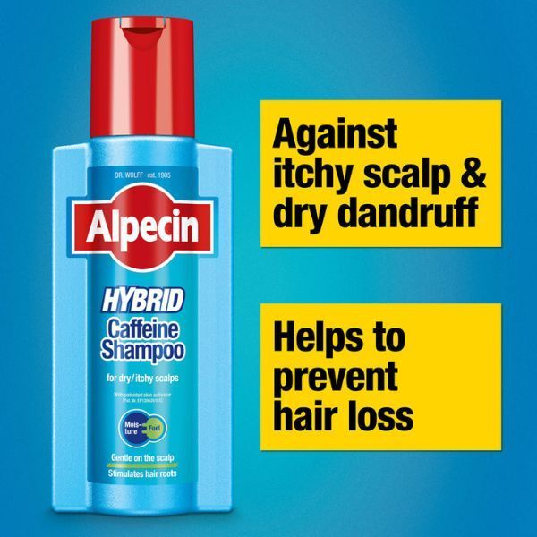 Alpecin Hybrid Sensitive Shampoo 2x 375ml | For Dry Scalps