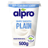 Alpro Plain Natural Dairy Free Soya Yoghurt Alternative 500g