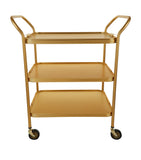 Aluminium Diamond-Embossed Three-Tiered Trolley