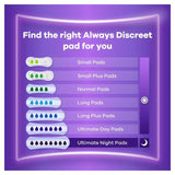 Always Discreet Incontinence Pads Long Plus   8 per pack