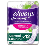 Always Discreet Incontinence Pads Normal For Sensitive Bladder x12